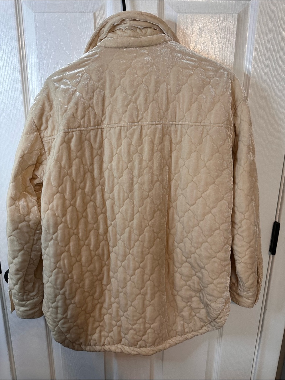 Anthropology Quilted Cream Jacket Coat - Unbranded - Picture 8 of 10